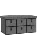 HOMCOM Schuhbank-76,5L x 38B x 38H cm-Dunkelgrau