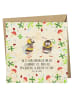 Mr. & Mrs. Panda Geschenkkarte Hummeln Kleeblatt mit Spruch in Naturpapier