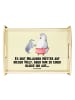 Mr. & Mrs. Panda Tablett Pinguin mit Kind mit Spruch in Gelb Pastell