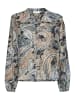 Pulz Langarm-Bluse PZJAYLA Loose fit in Dark Sapphire Paisley Printed
