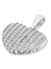 Adeliás Damen Anhänger Herz aus 925 Silber mit Zirkonia in silber