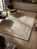 KADIMA DESIGN Wollteppich Kurzflor LEVEN Floral Naturfaser Wohnzimmer in Beige