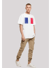 F4NT4STIC T-Shirt France Frankreich Flagge distressed in weiß
