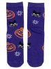 United Labels Halloween Socken Kürbis & Katze Kindersocken Söckchen in lila