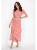 faina Women Skirt in coral multicolor