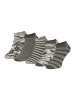 Yuhu Herren Sneaker-Socken Camouflage 5er Pack Einheitsgröße in Grau