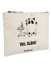 Mr. & Mrs. Panda Beauty Case Panda Glück mit Spruch in Weiß
