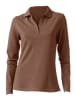 Heine Langarm-Poloshirt in braun