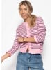 SASSYCLASSY Gestreifte Strickjacke mit Volants Set in Blau-Rosa