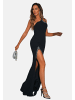 Moda Minx Abendkleid Bonnie Long Slit Dress in black