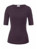 Hessnatur Softrib T-Shirt in dunkle traube