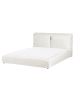 Beliani Wasserbett BAJONNA in Weiß/Schwarz - (W) 180 x (H) 94 x (L) 235 cm