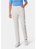 GOLDNER Kurzgröße:  Satin-Baumwollhose mit Stretch in cremeweiß