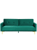 Beliani 3-Sitzer Sofa LUCAN in Grün/Gold - (W) 190 x (H) 75 x (L) 90 cm