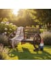 relaxdays Gartenbank "Wagenrad" in Braun - (B)112 x (H)77 x (T)52 cm