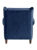58 aufm Kessel XXL Sessel inkl. Kissen Karley Samtvelours dunkelblau