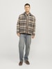 Jack & Jones Strickjacke mit Viertelreißverschluss in Greige