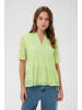 SAINT TROPEZ Kurzarm-Bluse ZannaSZ Gerade Passform in Smoke Green
