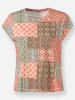 WITT WEIDEN Rundhals-Shirt in papaya-khaki-bedruckt