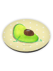 Mr. & Mrs. Panda Rund Magnet Avocado Schwangerschaft ohne Spruch in Gelb Pastell