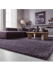 KADIMA DESIGN Teppich Hochflor Shaggy Waschbar Einfarbig SPREE Strapazierfähig in VIOLETT