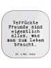 Mr. & Mrs. Panda Bierdeckel Verrückte Freunde sind eigentlich...... in Weiß