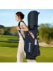 COSTWAY Golfbag mit 14 er Unterteilung & Tragegurt in Blau