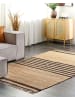 Beliani Geflochtener Teppich ERICEK in Beige/Schwarz - (W) 160 x (L) 230 cm