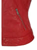 H.I.S Lederjacke mit Lederbesatz-Details in RED