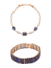 faina Women Jewelry Set in rose gold navy