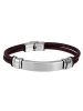 Adeliás Herren Armband aus Leder 21 cm in braun