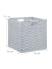 relaxdays 4 x Aufbewahrungskorb in Grau - (B)32 x (H)31 x (T)30 cm