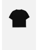 Coccodrillo T-Shirt mit kurzen Ärmeln in schwarz