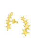 Alexander York Ohrringe - Ohrstecker STERNREIHE in Gold aus 925 Silber - 2-tlg.