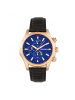Breed Lacroix Chronograph Uhr mit Lederarmband in Rose Gold/Black