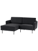 Beliani 2-Sitzer Sofa BREDA in Schwarz - (W) 192 x (H) 85 x (L) 155 cm rechtsseitig
