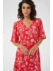 Kaffe Kleid KAamina Tight fit in Poppy Red Chalk Flower
