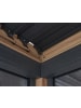MCW Pergola L46 mit Seitenwand, Gestell Holzoptik, anthrazit