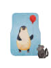 Mr. & Mrs. Panda Fahrzeugteppich Pinguin Luftballon ohne Spruch in Eisblau
