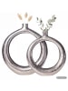 FineBuy Vase in Silber / Aluminium / 35x7x45