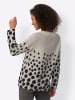 Heine Jacquard-Pullover in sand-schwarz-gemustert