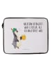 Mr. & Mrs. Panda Notebook Tasche Pinguin Bier mit Spruch in Weiß