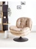 Beliani Sessel NOLVIK in Beige/Schwarz - (W) 82 x (H) 82 x (L) 85 cm