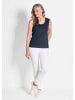 GOLDNER Kurzgröße:  Tanktop Doppelpack aus weichem Viskose-Jersey in marine / weiß