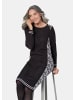 GOLDNER Jacquard Strickkleid in schwarz / silbergrau / gemustert