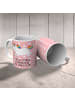 Mr. & Mrs. Panda Tasse Einhorn Happy mit Spruch in Rot Pastell