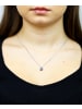 Diamant L'éternel Halskette aus 375 Weißgold mit 0.41 Karat Diamant mit Saphir