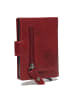 The Chesterfield Brand Prague Kreditkartenetui RFID Schutz Leder 7 cm rot