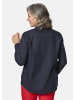 GOLDNER Kurzgröße:  Bequeme Damen Businessbluse in marine