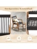 COSTWAY 2er Set Gartenstuhl in Schwarz